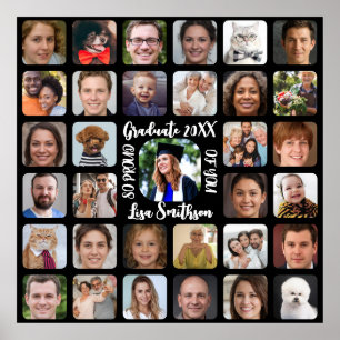 33 Photos to Personalize Graduation Party Square Poster