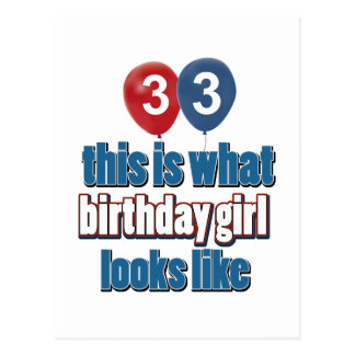 33rd Birthday Cards, Photocards, Invitations & More