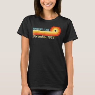 33 Years Old Awesome Since December 1989 Retro 33r T-Shirt