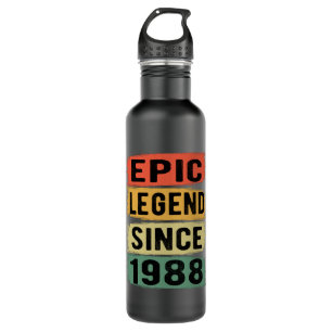 33 Years Old Bday 1988 Epic Legend 33rd Birthday 710 Ml Water Bottle