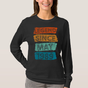 33 Years Old Legend Since May 1989 33rd Birthday T-Shirt