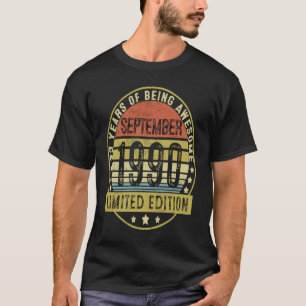 33 Years Old Vintage September 1990 33rd Birthday T-Shirt
