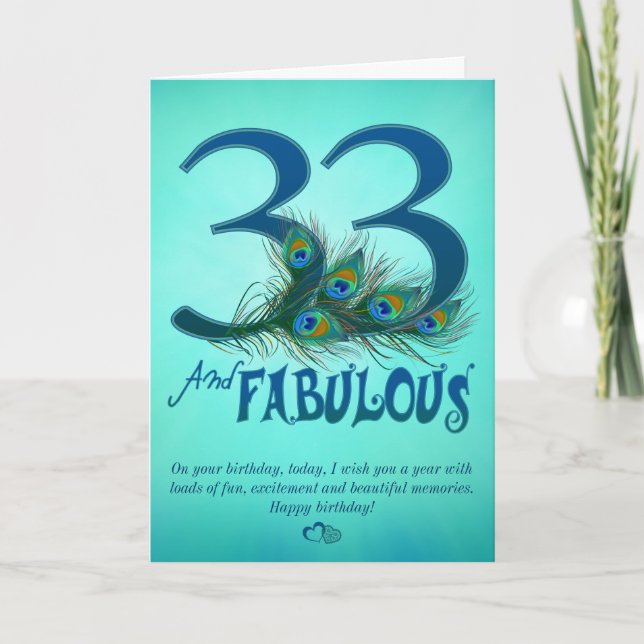 33e anniversaire Cartes modèles (Devant)