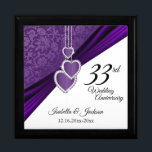 33rd  / 6th / 47th Amethyst Anniversary Keepsake Gift Box<br><div class="desc">33rd / 6th / 47th Amethyst Purple Wedding Anniversary Keepsake Design Gift Box. This design works well for other events or occasions such as a birthday, wedding, years of service... or you can make it work for everyday use for your home or office by simply deleting and/or changing the words......</div>