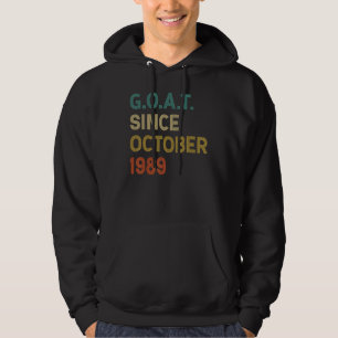 33rd Birthday 33 Years Old Goat Since October 1989 Hoodie