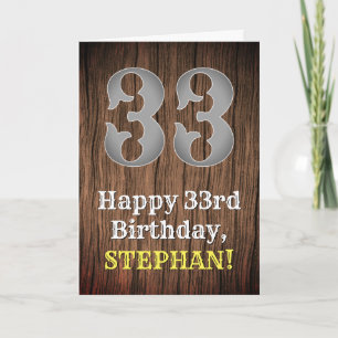 33rd Birthday: Country Western Inspired Look, Name Card