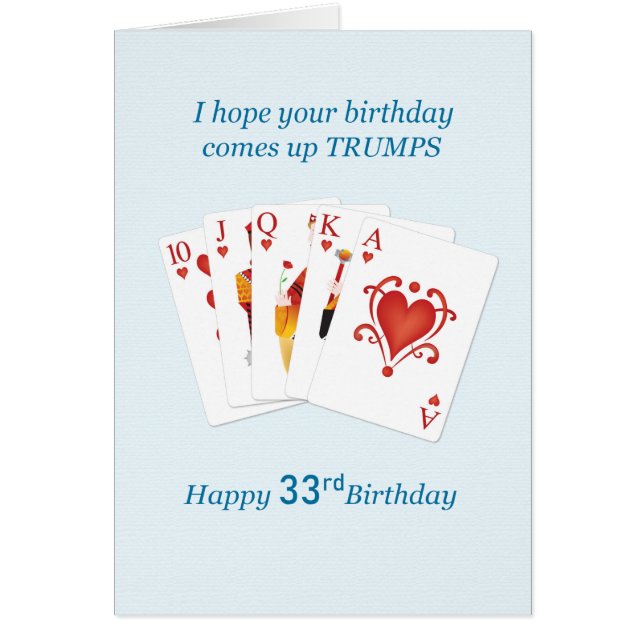 33rd Birthday, Hearts Full House (Front)