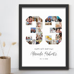 33rd Birthday Number 33 Custom Photo Collage Poster<br><div class="desc">Celebrate 33rd birthday with this personalized number 33 photo collage poster. This customizable gift is also perfect for wedding anniversary. It's a great way to display precious memories from your wedding and married life. The poster features a collage of photos capturing those special moments, and it can be customized with...</div>