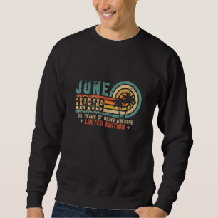 33rd Birthday Vintage June 1989 Retro 33 Yrs Old B Sweatshirt