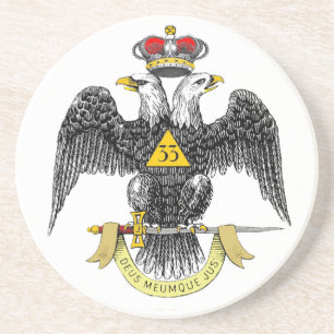33rd Degree Scottish Rite Black Eagle Coaster
