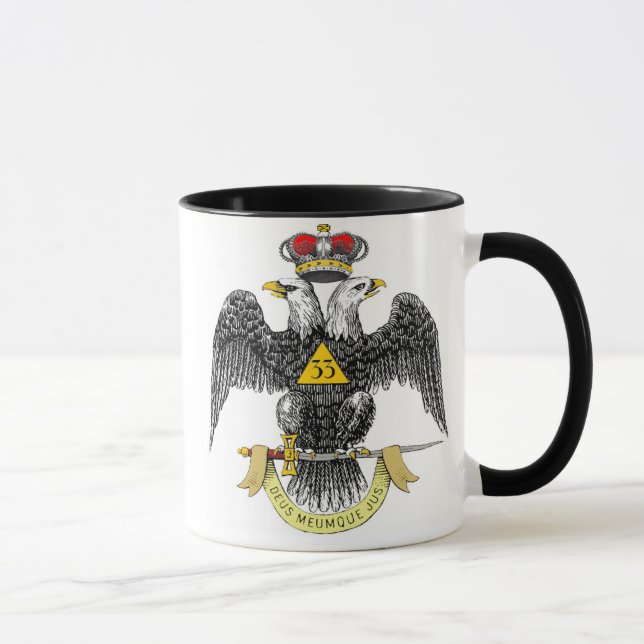 33rd Degree Scottish Rite Black Eagle Mug (Right)