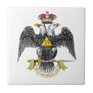 33rd Degree Scottish Rite Black Eagle Tile