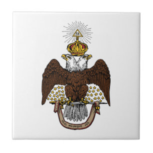 33rd Degree Scottish Rite Brown Eagle Tile