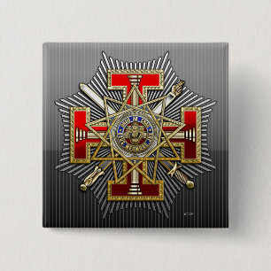 33rd Degree: Sovereign Grand Inspector General 2 Inch Square Button