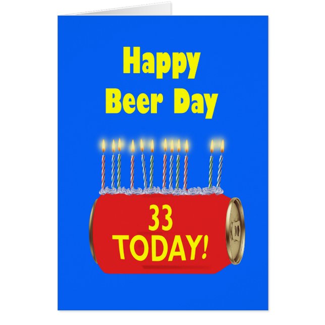 33rd Happy Beer Day Birthday  (Front)