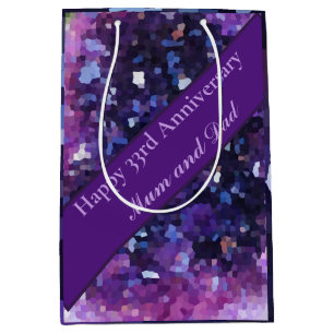 33rd Wedding Anniversary editable Medium Gift Bag