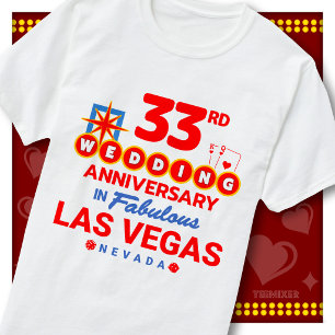 33rd Wedding Anniversary Fabulous Las Vegas Couple T-Shirt