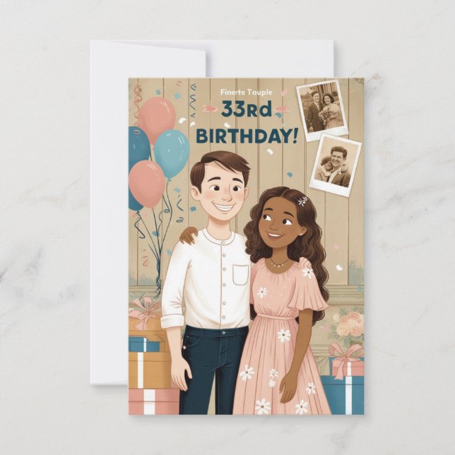 33th birthday card (Front)