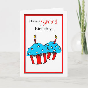 3439 Sweet Patriotic Birthday Thank You Card