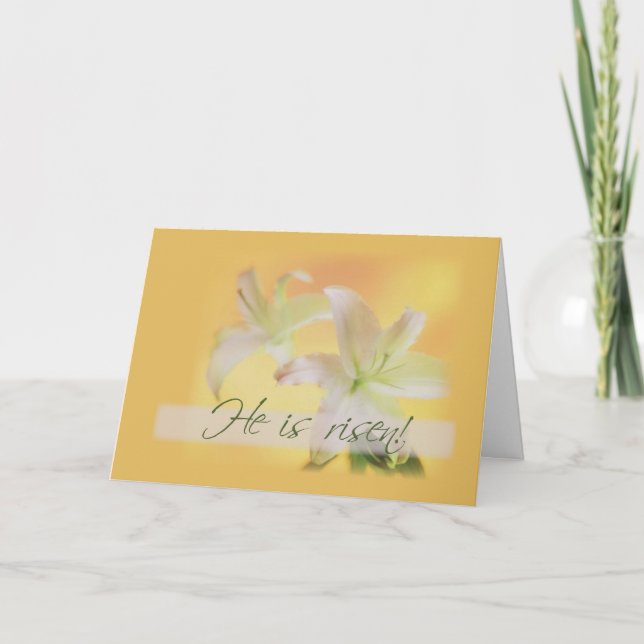 3454 He is Risen Christian Easter Card (Front)