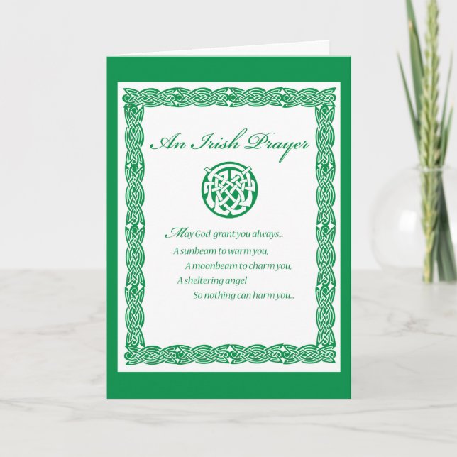 3489 St. Pat's Day IRISH PRAYER Card (Front)
