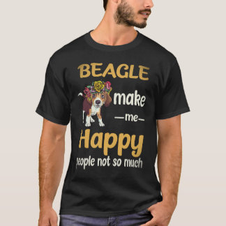 34 Beagle Make Me Happy People Not So Much Beagle T-Shirt