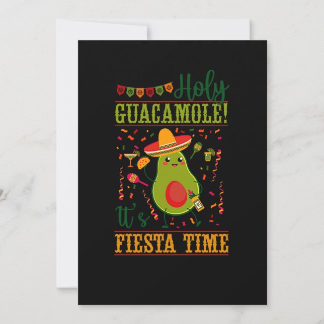 34.Cinco De Mayo Holy Guacamole Its Fiesta Time Av Save The Date (Front)