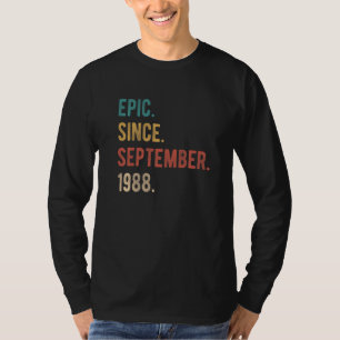 34 Year Old 34th Birthday  Epic Since September 19 T-Shirt