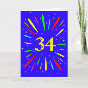 34th Birthday Explosion Card