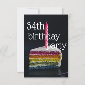 34th birthday invitation