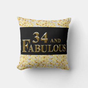 34th  Birthday  Throw Pillow