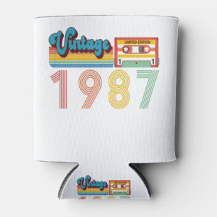 34th Birthday Vintage Retro 1987 Cassette Tape Can Cooler