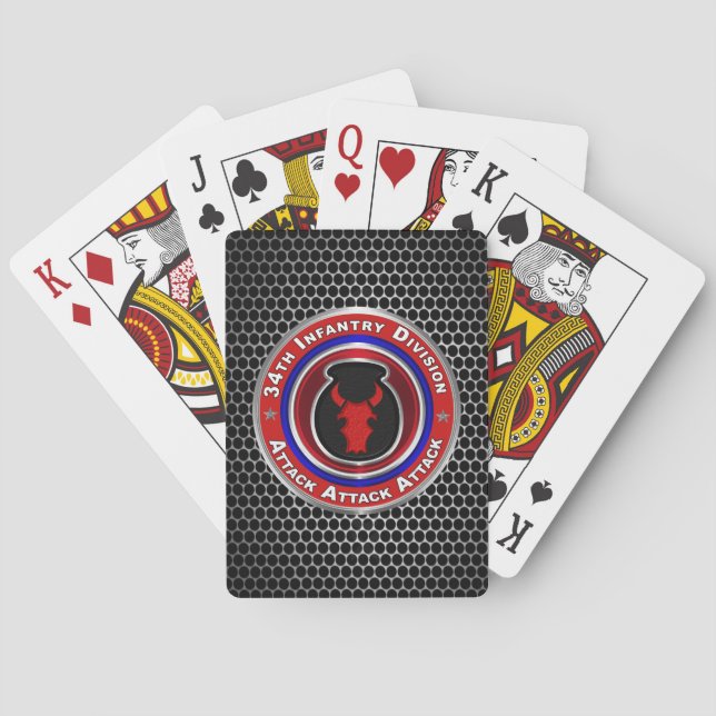34th Infantry Division Keepsake Playing Cards (Back)