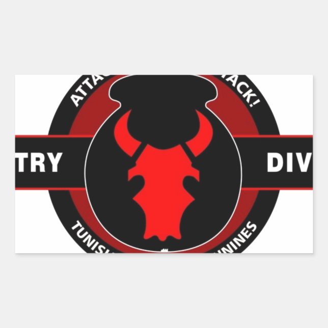 34TH INFANTRY DIVISION" RED BULL" STICKER (Front)