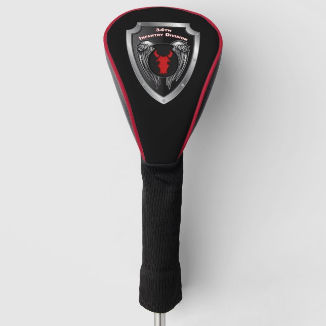 34th Infantry Division Shield Golf Head Cover (Front)