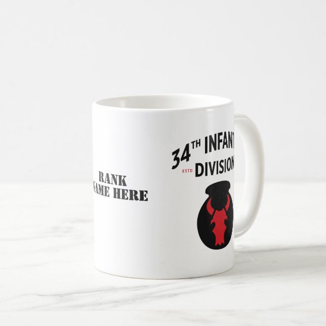 34th Infantry Division United States Military Coffee Mug (Front Right)
