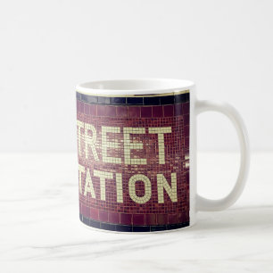 34th Street New York, NY Tile Train Station Sign Coffee Mug