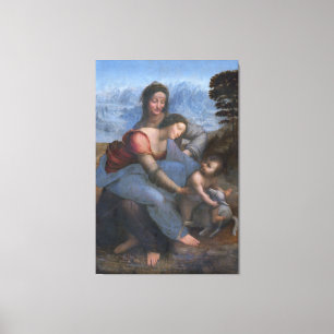 34x51 The Virgin and Child With Saint Anne Canvas Print