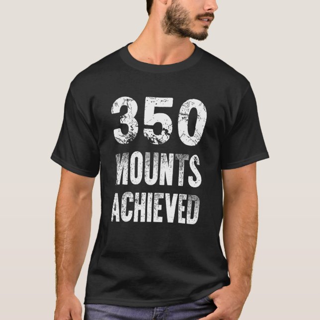 350 Mounts Achieved MMO Game Player T-Shirt (Front)