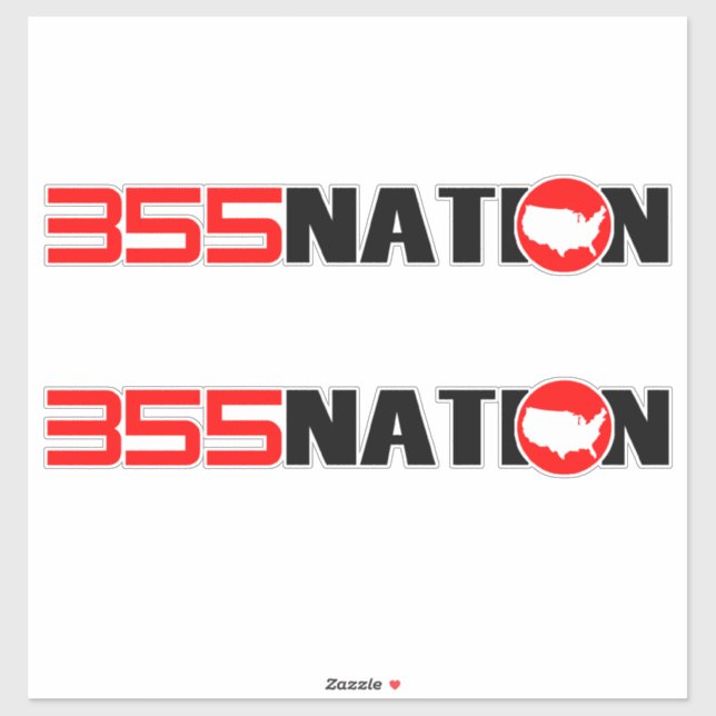 355Nation Standard design sticker (Sheet)