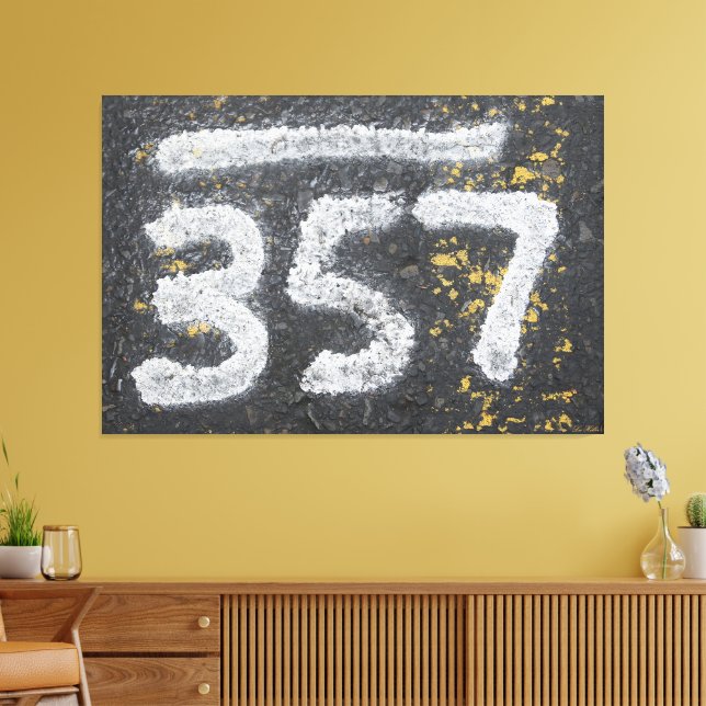 357 Mason's and Angel Number Canvas Print (Insitu(LivingRoom))