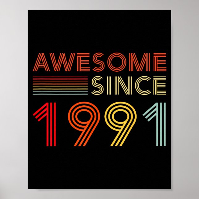 35 Birthday Decorations Men 35yr Awesome 1991 35th (Front)