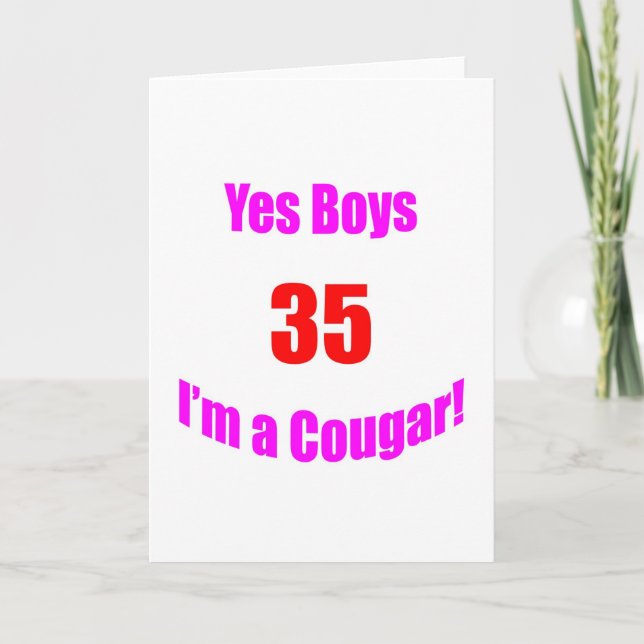 35 Cougar Birthday Card (Front)