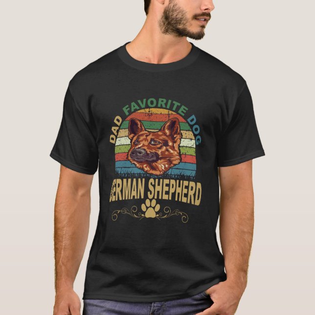 35 Dad Favourite Dog German Shepherd T-Shirt (Front)