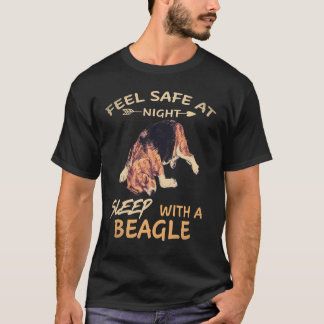 35 Feel Safe At Night Sleep With A Beagle T-Shirt
