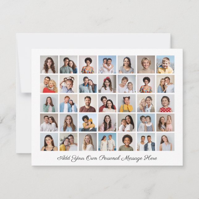 35 Photo Collage Ajoutez Votre Propre Carte Plat D (Devant)