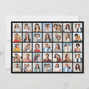 35 Photo Collage Editable Colour Greeting Card
