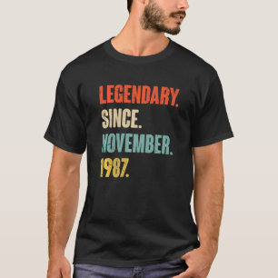 35 Year Old 35th Birthday Legendary Since November T-Shirt