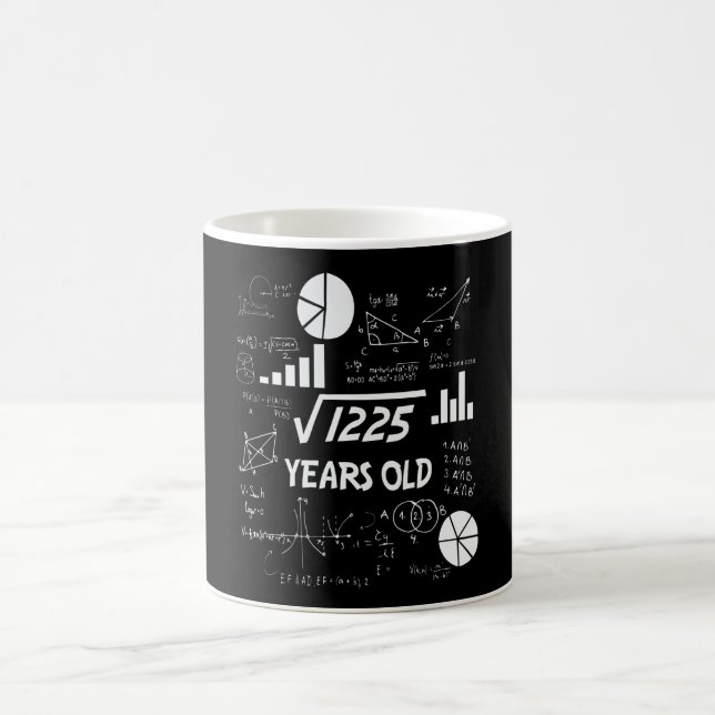 35 Year Old Bday Math Teacher 35th Birthday Gift Coffee Mug (Center)