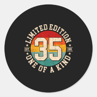35 year old vintage 1991 limited edition 35th classic round sticker